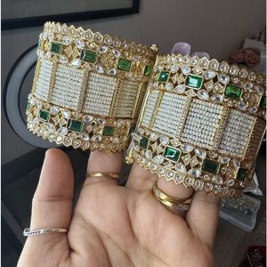 Exclusive Indian Green stone Bangles